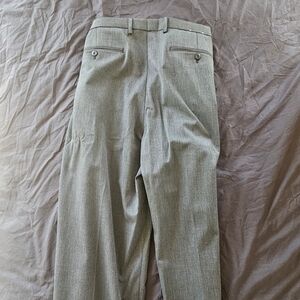 Men's Expess slim fit dark gray casual slacks.